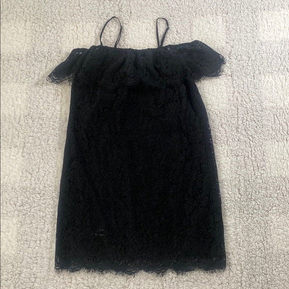 Madewell Black Babydoll Dress Spaghetti Strap Cocktail size 00 - Picture 2 of 5